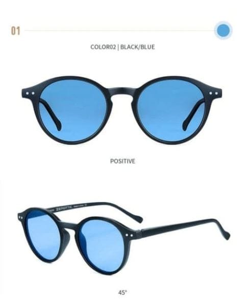 002 Vintage Chic: Small Round Frame Polarized Sunglasses for Men