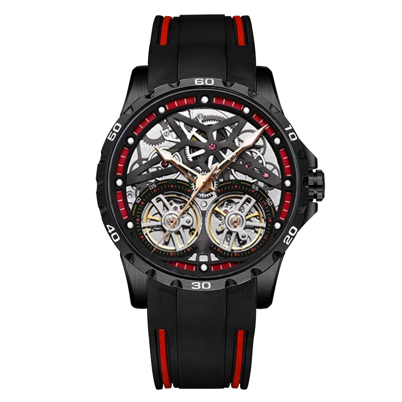 1 Men's Advanced Automatic Watch - Tourbillon Skeleton Mechanical Timepiece with Automatic Winding