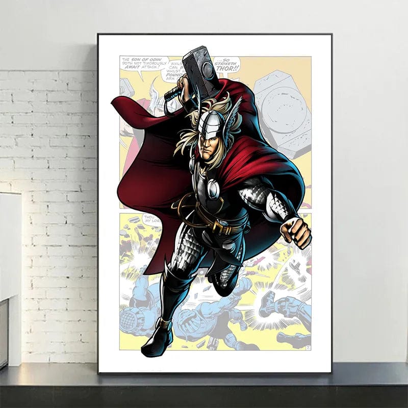 10 / 30x40cm No Frame Disney Marvel Avengers Comics Posters Spiderman Captain America Canvas Painting Prints Wall Art Picture Kids Room Decor Mural