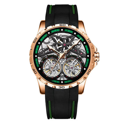 11 AILANG Men's Watch Advanced Sports Automatic Winding Clock Fashion Silicone Strap Tourbillon Skeleton Mechanical Watch New