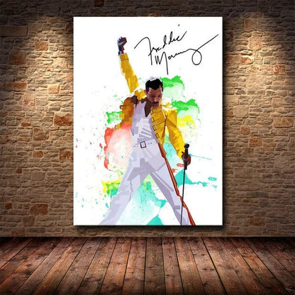 12 / 40X60cm Unframed Freddie Mercury Rock Music Canvas Painting Poster Queen Band Singer Wall Art Pictures Home Decor Painting Posters and Prints