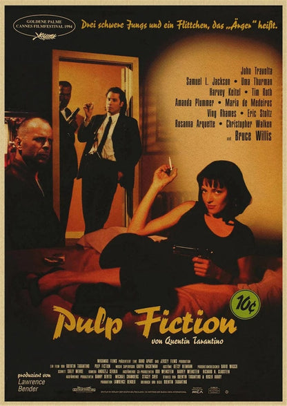 14 / Medium 30X40cm Pulp Fiction Vintage Quentin Tarantino Classic Movie Canvas Artwork Prints