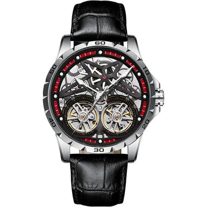 14 Men's Advanced Automatic Watch - Tourbillon Skeleton Mechanical Timepiece with Automatic Winding