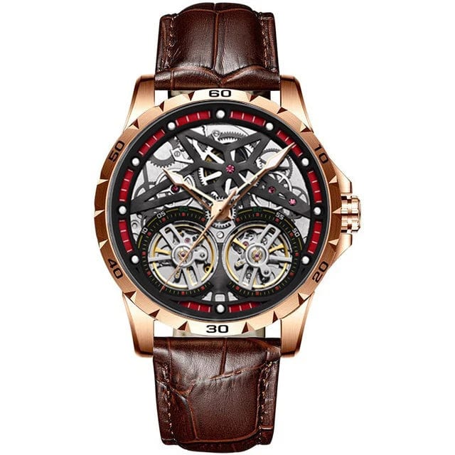 15 AILANG Men's Watch Advanced Sports Automatic Winding Clock Fashion Silicone Strap Tourbillon Skeleton Mechanical Watch New