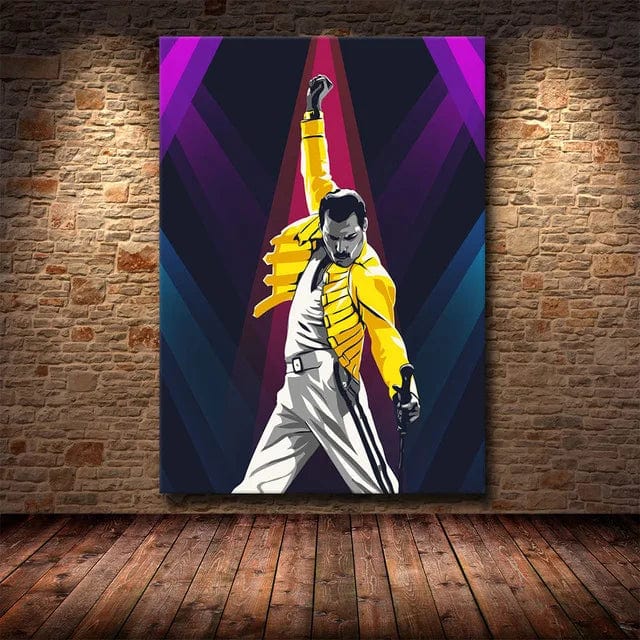 16 / 40X60cm Unframed Freddie Mercury Rock Music Canvas Painting Poster Queen Band Singer Wall Art Pictures Home Decor Painting Posters and Prints