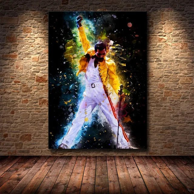 17 / 40X60cm Unframed Freddie Mercury Rock Music Canvas Painting Poster Queen Band Singer Wall Art Pictures Home Decor Painting Posters and Prints