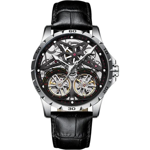 20 Men's Advanced Automatic Watch - Tourbillon Skeleton Mechanical Timepiece with Automatic Winding