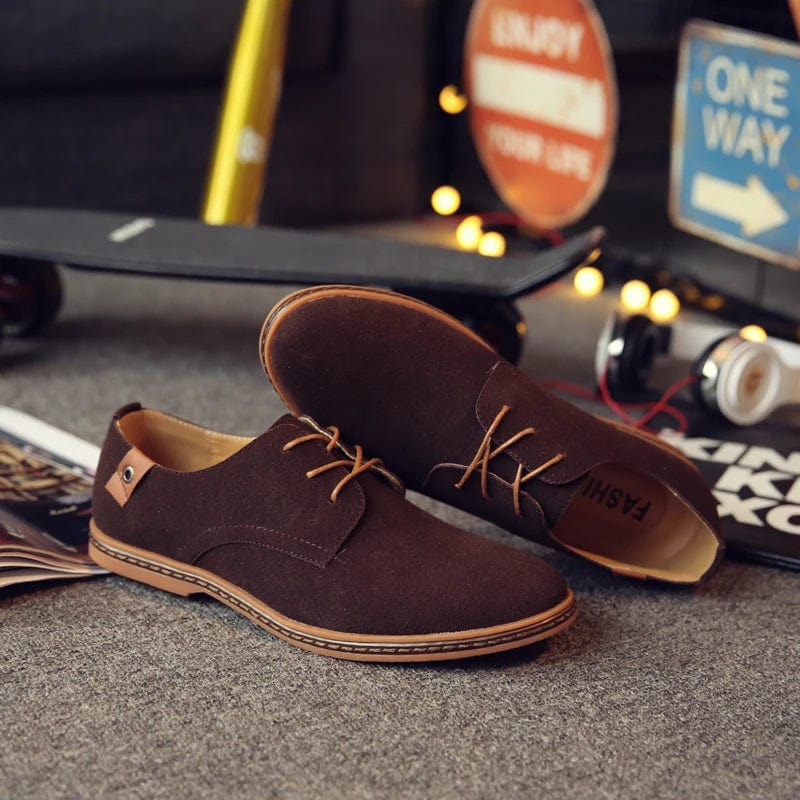 2020 Spring Suede Leather Men Shoes Oxford Casual Shoes Classic Sneakers Comfortable Footwear Dress Shoes Large Size Flats