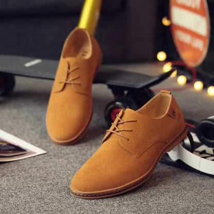 2020 Spring Suede Leather Men Shoes Oxford Casual Shoes Classic Sneakers Comfortable Footwear Dress Shoes Large Size Flats