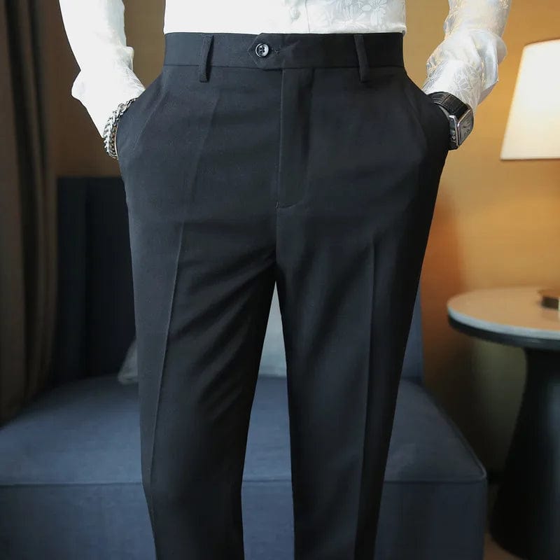 2023 Autumn New Solid Straight Casual Pant High Quality Fashion Simplicity Men Suit Pants Formal Business Office Social Trousers