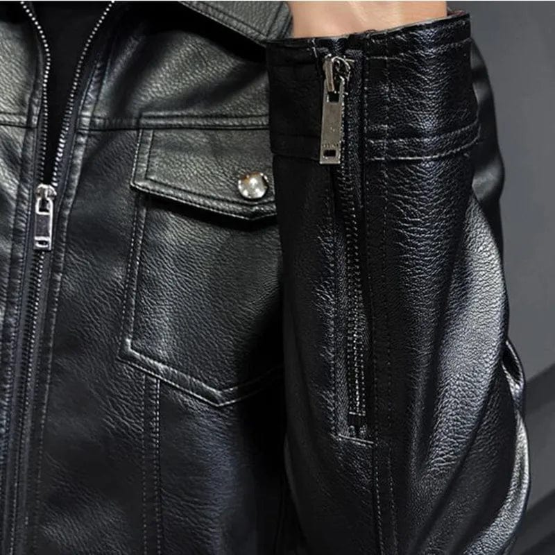 2023 New Motorcycle Pilot Leather Jacket Fashion Brand Men's Designer Punk Wind Zipper Design Men's Slim Fit Jacket Coat S-5XL