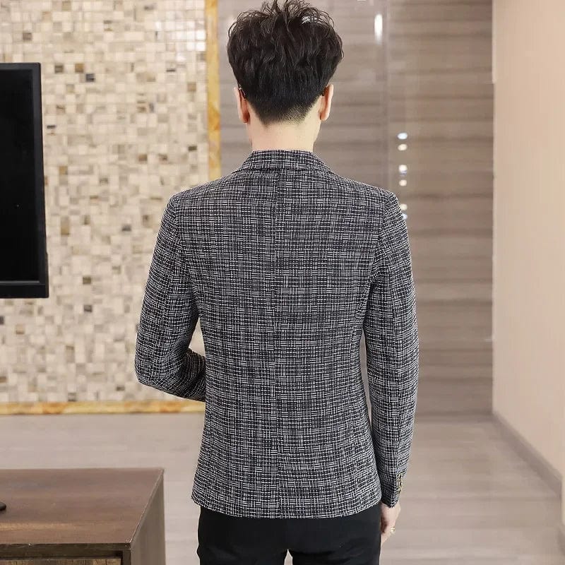 2024-High Quality Blazer Men's British Style Elegant Fashion High-end Simple Shopping Party Business Casual Gentleman Slim Coat