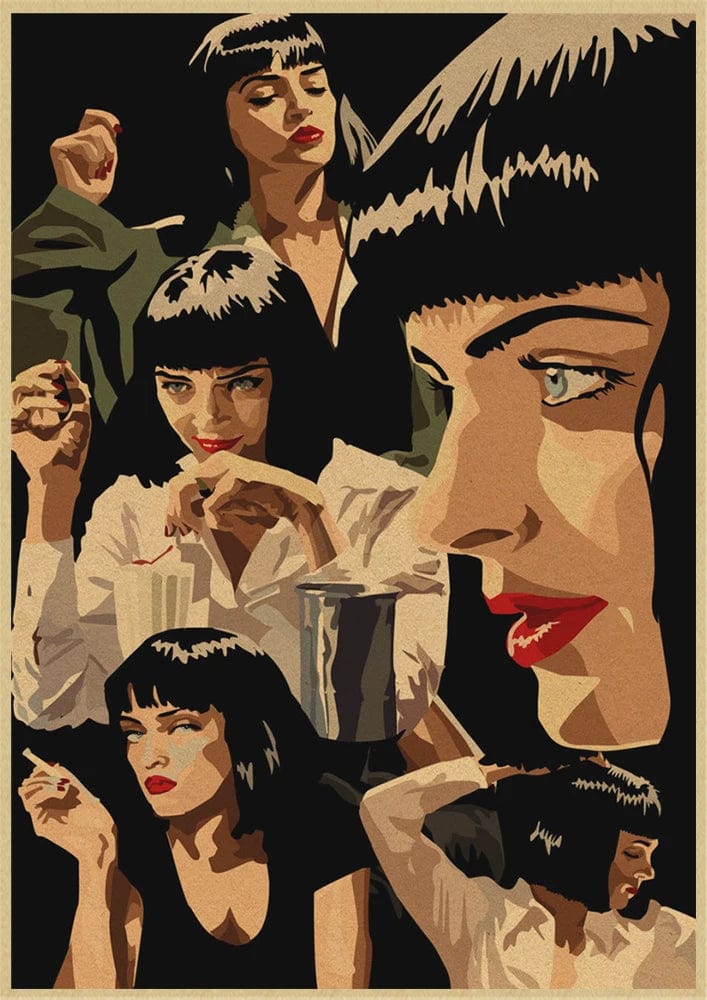 22 / Medium 30X40cm Pulp Fiction Vintage Quentin Tarantino Classic Movie Canvas Artwork Prints