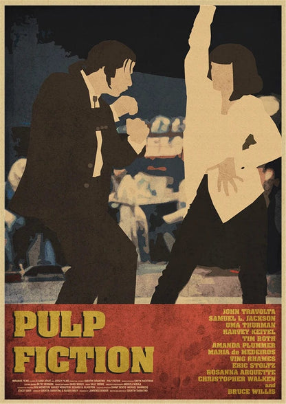 24 / Medium 30X40cm Pulp Fiction Vintage Quentin Tarantino Classic Movie Canvas Artwork Prints