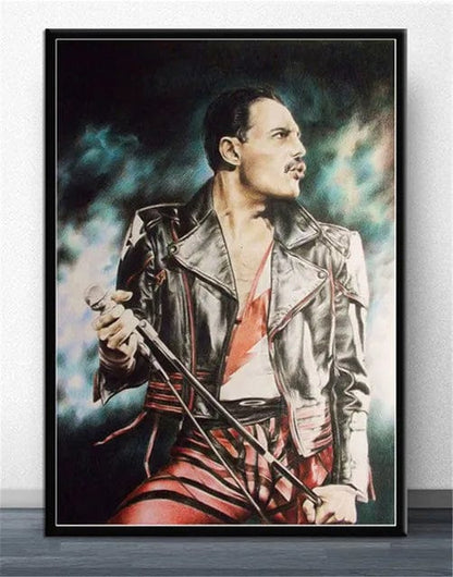 3 / Medium 40X60cm Freddie Mercury Rock Music Legend Canvas Painting Print Artwork