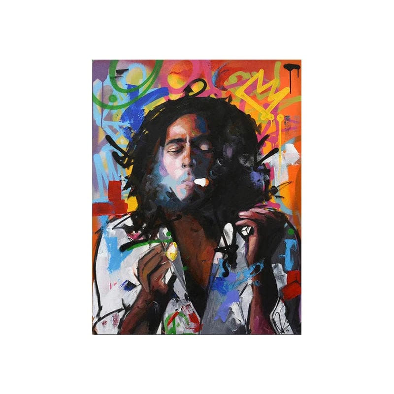3038 / 13X18cm No Frame Abstract Bob Marley Canvas Painting Father of Music Portrait Posters and Prints Wall Art Picture Living Room Home Decoration