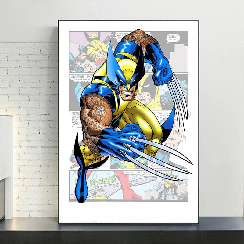 6 / 30x40cm No Frame Disney Marvel Avengers Comics Posters Spiderman Captain America Canvas Painting Prints Wall Art Picture Kids Room Decor Mural