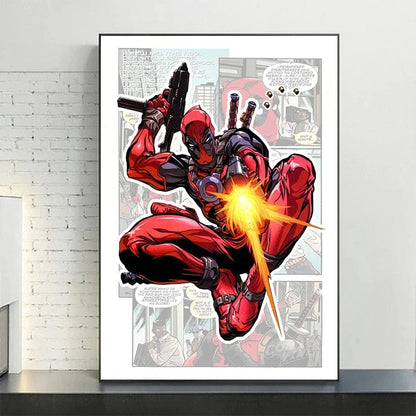 7 / 30x40cm No Frame Disney Marvel Avengers Comics Posters Spiderman Captain America Canvas Painting Prints Wall Art Picture Kids Room Decor Mural