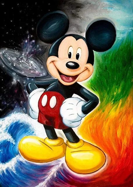 7 / 30x40cm No Frame Graffiti Art Catoon Disney Anime Mickey Mouse Poster Street Art Canvas Painting and Print Wall Art Picture for Living Room Decor