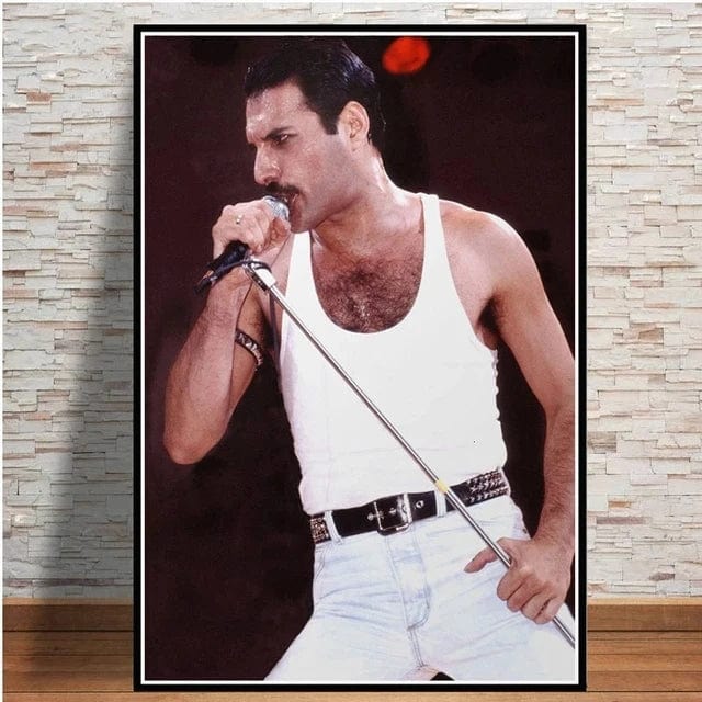 7 / 40X60cm Unframed Freddie Mercury Rock Music Canvas Painting Poster Queen Band Singer Wall Art Pictures Home Decor Painting Posters and Prints