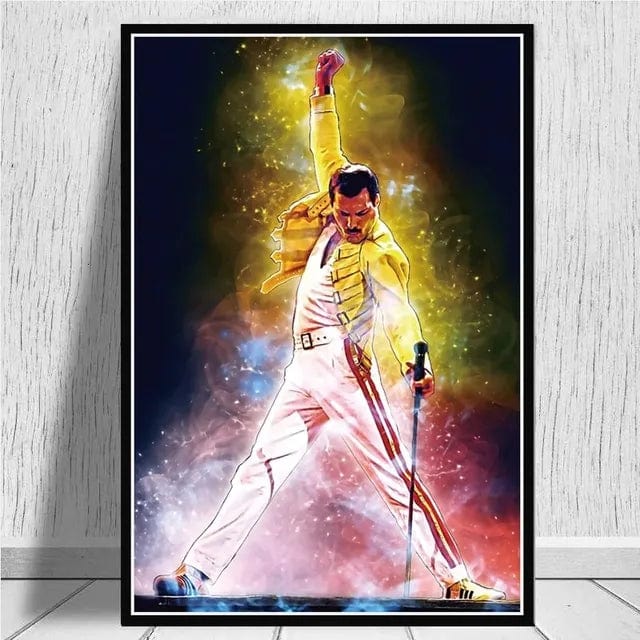 8 / 40X60cm Unframed Freddie Mercury Rock Music Canvas Painting Poster Queen Band Singer Wall Art Pictures Home Decor Painting Posters and Prints