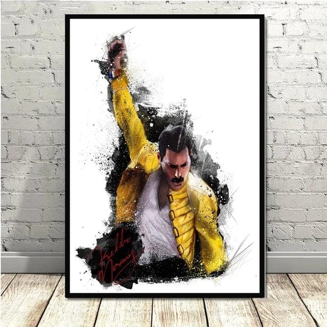 9 / 40X60cm Unframed Freddie Mercury Rock Music Canvas Painting Poster Queen Band Singer Wall Art Pictures Home Decor Painting Posters and Prints