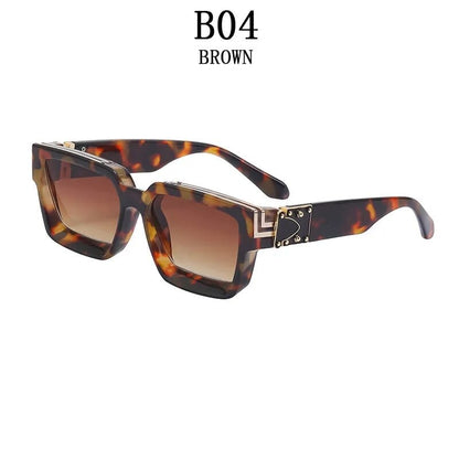 B04 Timeless Opulence: Square Oversized Millionaire Fashion Glasses - Vintage Glamour Luxury Sunglasses for Men