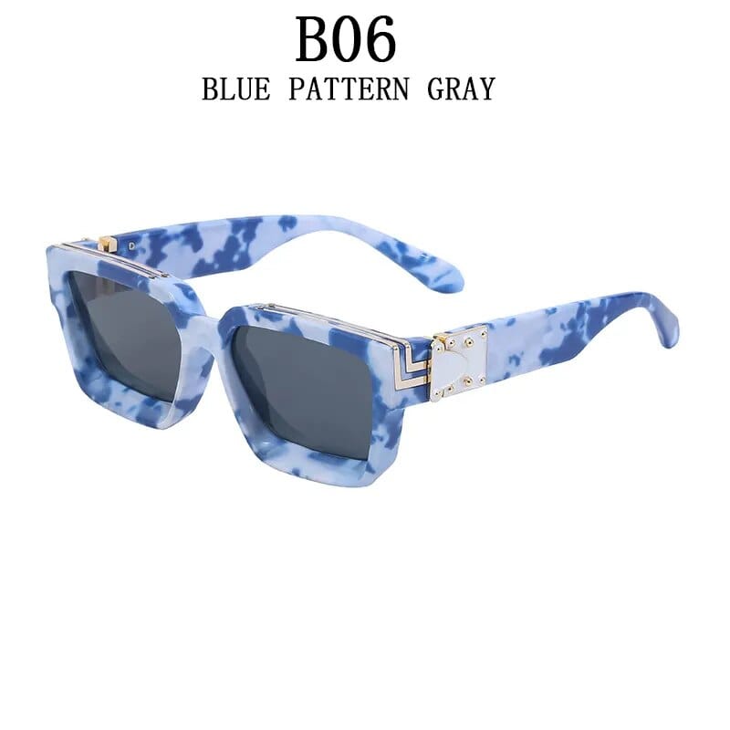 B06 Timeless Opulence: Square Oversized Millionaire Fashion Glasses - Vintage Glamour Luxury Sunglasses for Men