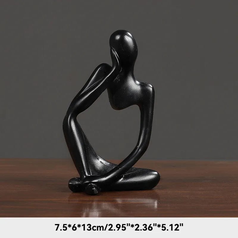 Black 1 Sand Color The Thinker Abstract Statues Sculptures Yoga Figurine Nordic Living Room Home Decor Decoration Maison Desk Ornaments