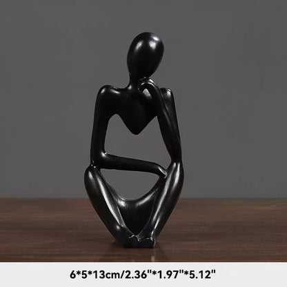 Black 2 Sand Color The Thinker Abstract Statues Sculptures Yoga Figurine Nordic Living Room Home Decor Decoration Maison Desk Ornaments