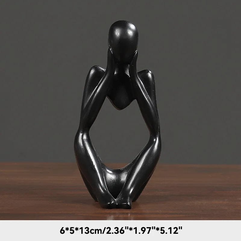 Black 3 Sand Color The Thinker Abstract Statues Sculptures Yoga Figurine Nordic Living Room Home Decor Decoration Maison Desk Ornaments