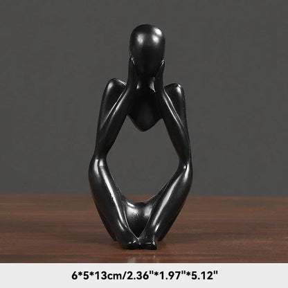 Black 3 Sand Color The Thinker Abstract Statues Sculptures Yoga Figurine Nordic Living Room Home Decor Decoration Maison Desk Ornaments