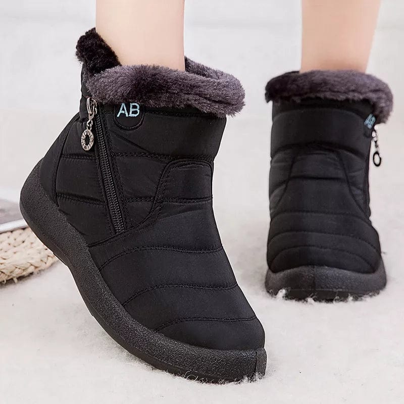 black / 35 Luxury Winter Essentials: Waterproof Ankle Boots for Women - Keeping You Warm in Style!
