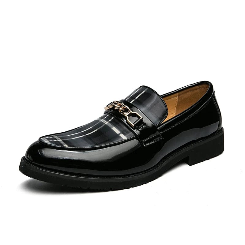 black / 38 New High Quality Italian Shoe for Men Loafers Casual Men Shoes Luxury Leather Slip-on British Style Striped Soft Shoes Moccasins