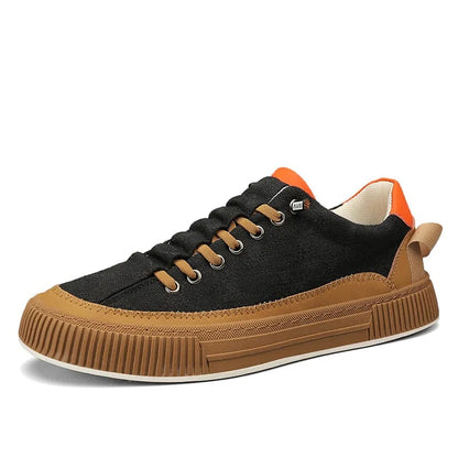 black / 39 Men Casual Sneakers Vulcanized Flat Shoes Personalized Designed Skateboarding Tennis Sneakers Slip-on Walking Sports Shoes 39-44
