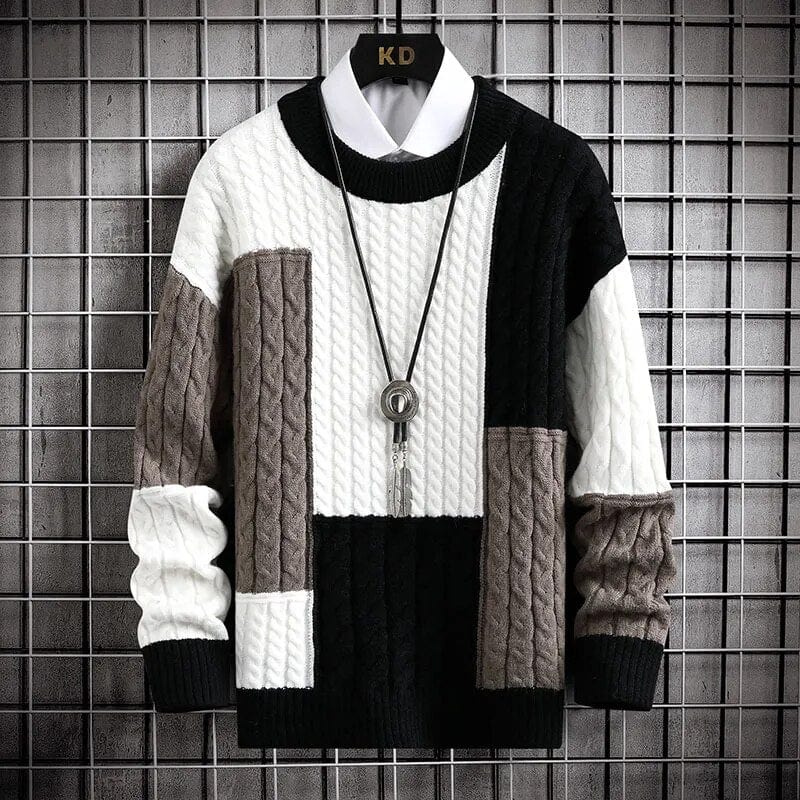 Tokyo Harajuku Sweater - Elevate Your Style: Colour-Blocked O-Collar W –  Zebuci