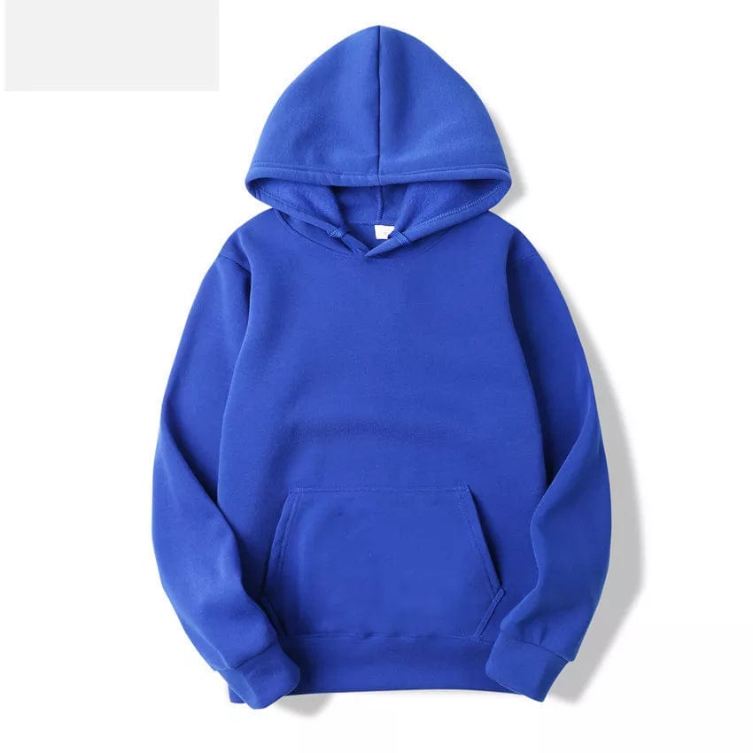 Blue / XS Casual Soft Comfort: Stylish Solid Colour Men's Hoodies