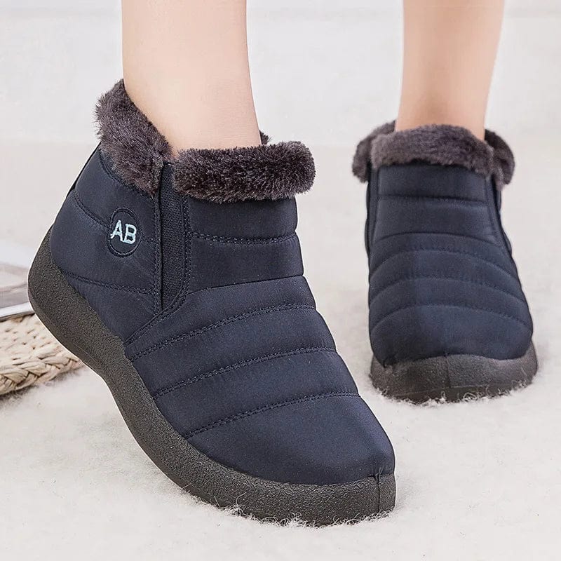 Blue2 / 35 Women Boots Watarproof Ankle Boots For Winter Shoes Women Keep Warm Snow Botines Female 2022 Luxury Zipper Winter Botas Mujer