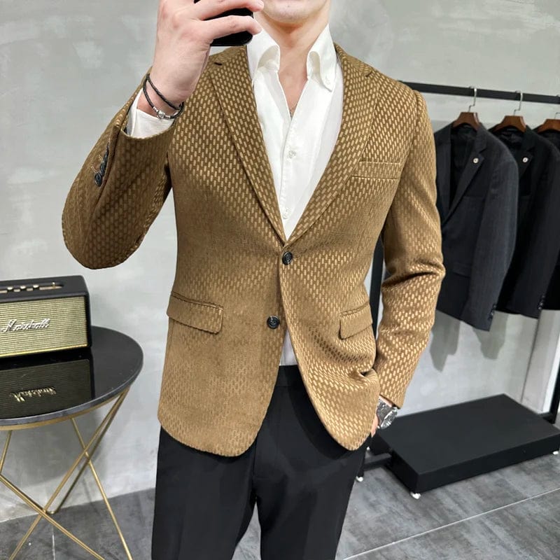 Brand Clothing Men Spring High Quality Business Suit Jackets/Male Slim Fit Solid Color Office Dress Blazers/Man Coat 4XL-M