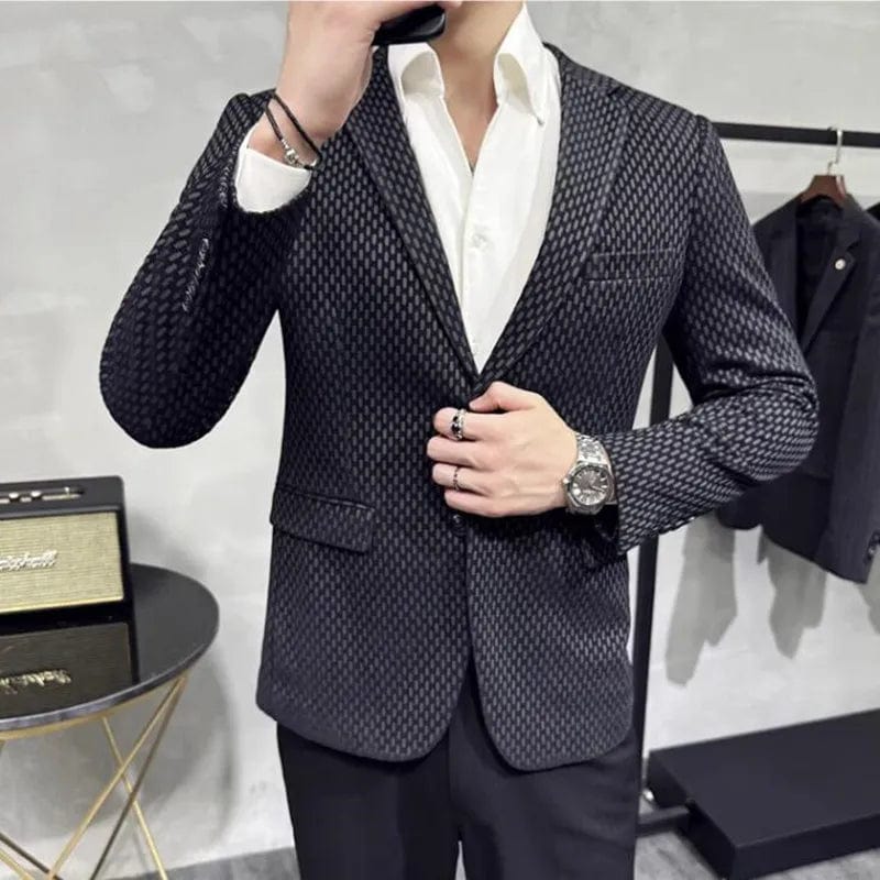 Brand Clothing Men Spring High Quality Business Suit Jackets/Male Slim Fit Solid Color Office Dress Blazers/Man Coat 4XL-M