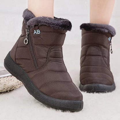 Brown / 35 Luxury Winter Essentials: Waterproof Ankle Boots for Women - Keeping You Warm in Style!