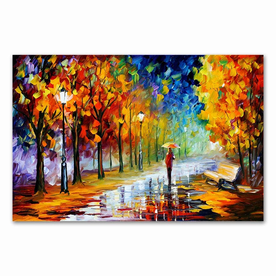 C / Medium 30x40cm 2021 Coloring  Hand - Painted Oil Painting Landscape for The Living Room Wall Art Home Decoration Abstract Without Frame