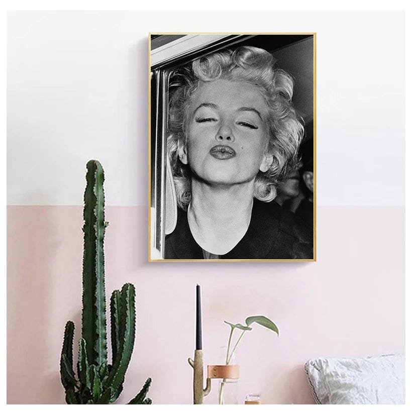 Canvas Marilyn Actor Monroe Paintings Wall Artwork Poster Pictures Prints Nordic Style Home Decor For Living Room Modular Frame