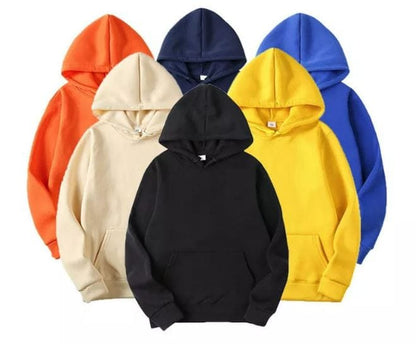 Casual Soft Comfort: Stylish Solid Colour Men's Hoodies