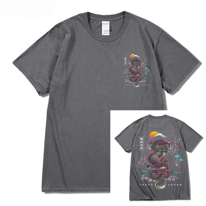 Dark Gray / XS Dragon T Shirt Tokyo Japanese Tanjirou Kamado Tee Shirt Men