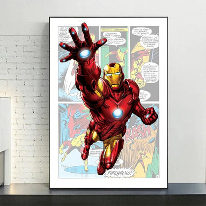 Disney Marvel Avengers Comics Posters Spiderman Captain America Canvas Painting Prints Wall Art Picture Kids Room Decor Mural