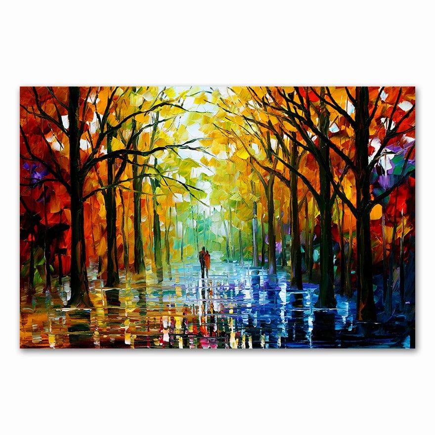 F / Medium 30x40cm 2021 Coloring  Hand - Painted Oil Painting Landscape for The Living Room Wall Art Home Decoration Abstract Without Frame