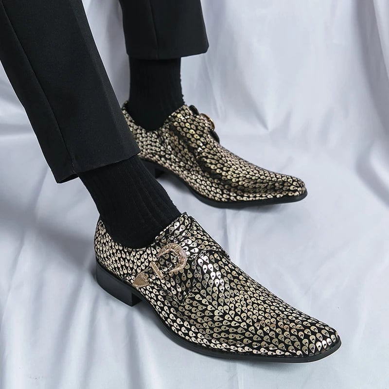 Fashion Chelsea Dress Shoes For Men Slip On Party Loafers Formal Social Shoe Male Wedding Footwear