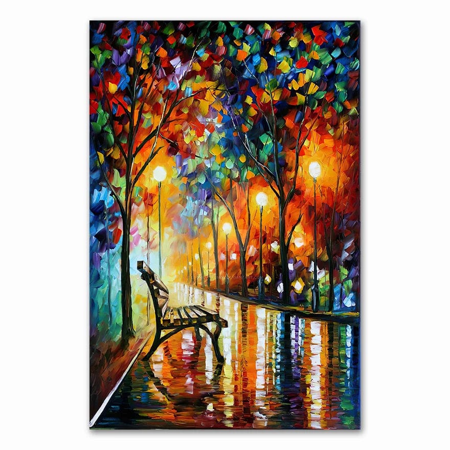 G / Medium 30x40cm 2021 Coloring  Hand - Painted Oil Painting Landscape for The Living Room Wall Art Home Decoration Abstract Without Frame