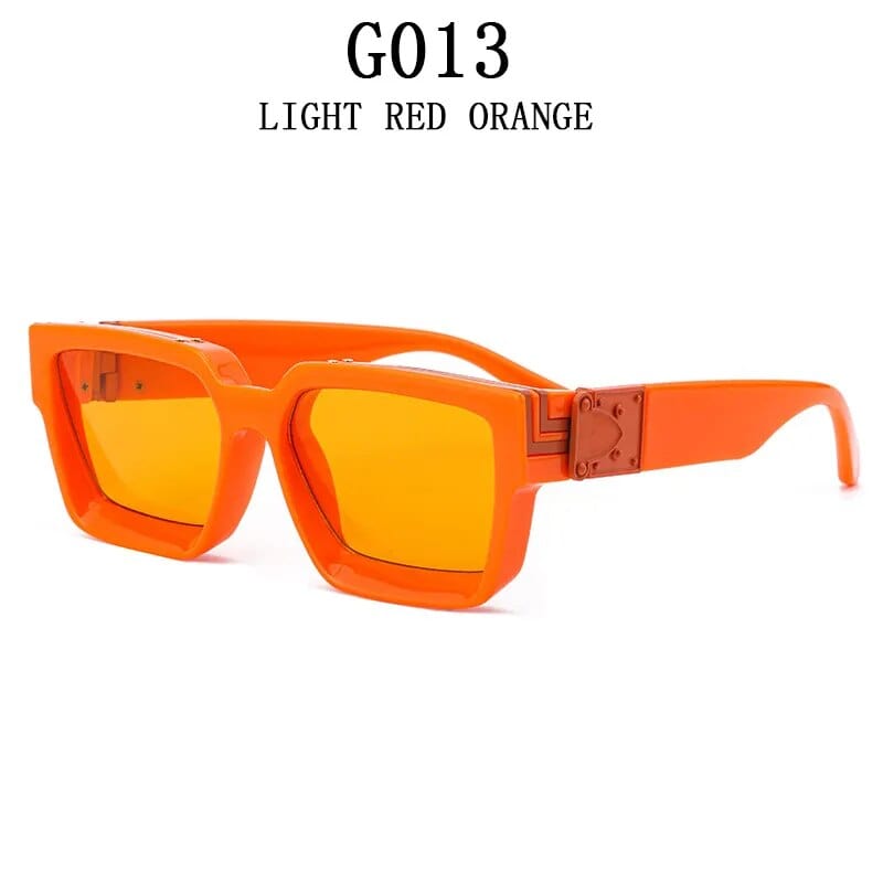 G013 Timeless Opulence: Square Oversized Millionaire Fashion Glasses - Vintage Glamour Luxury Sunglasses for Men